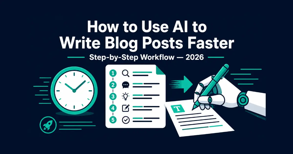 How to Use AI to Write Blog Posts Faster in 2026